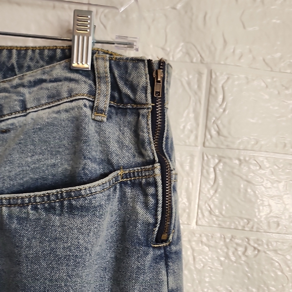 NWOT Wide Leg Blue Denim Jeans - Picture 3 of 8